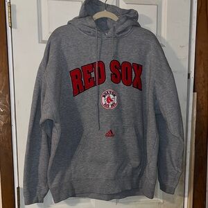 Adidas Gray Red Sox Hoodie Heavy weight